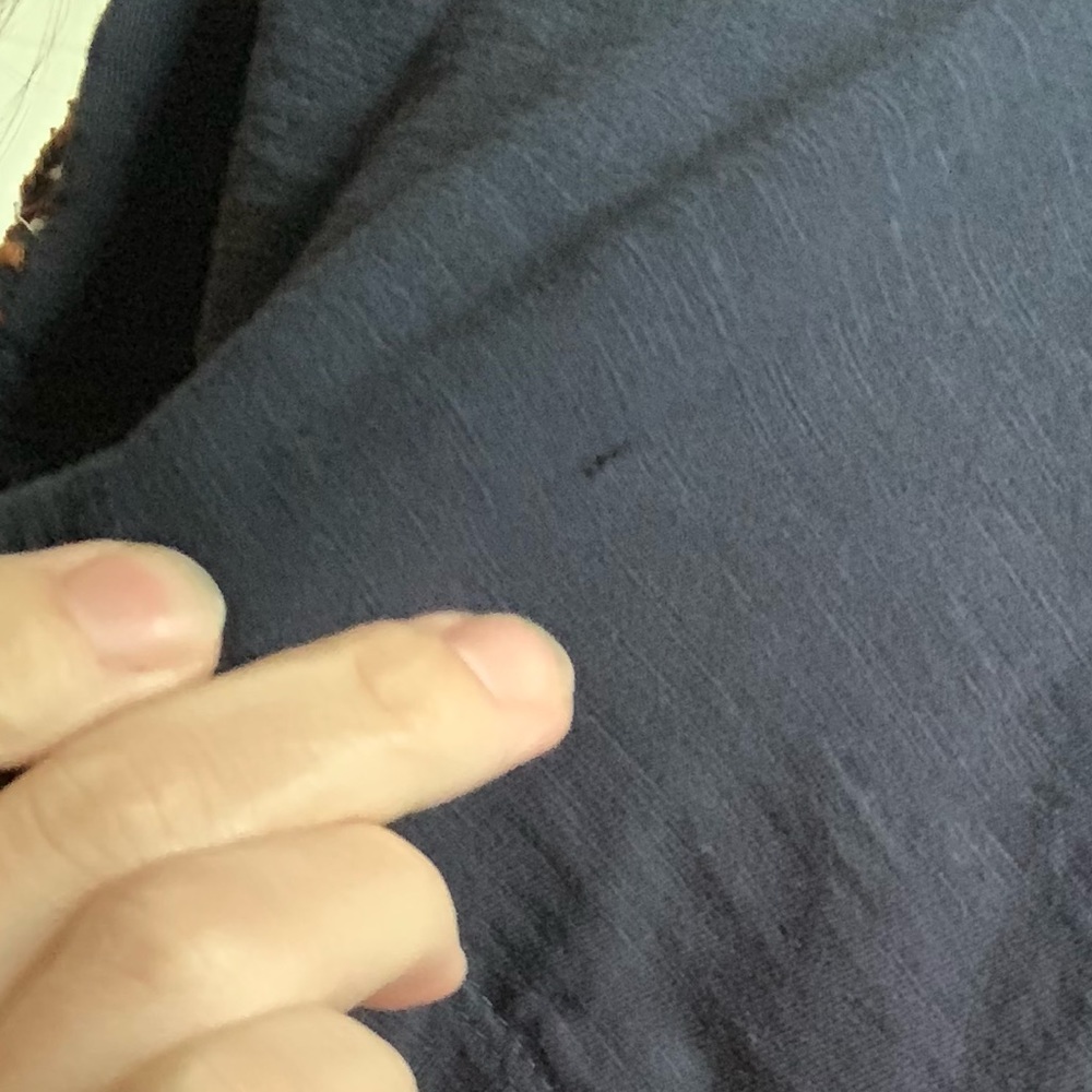 💛 Lucky brand navy blue side embroidered tank top - Picture 12 of 14